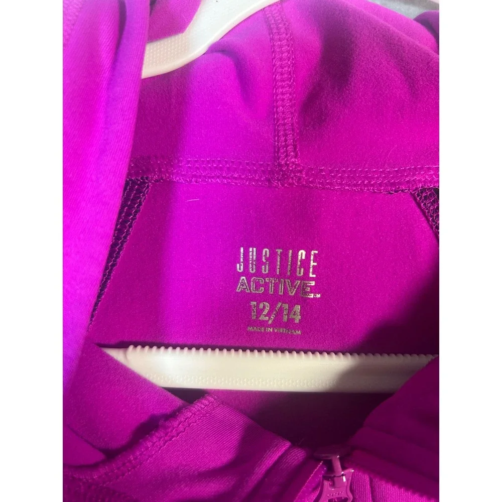 Justice Girls Cheer Full Zip Up Hoodie‎ Jacket Active Kids Size 12 14